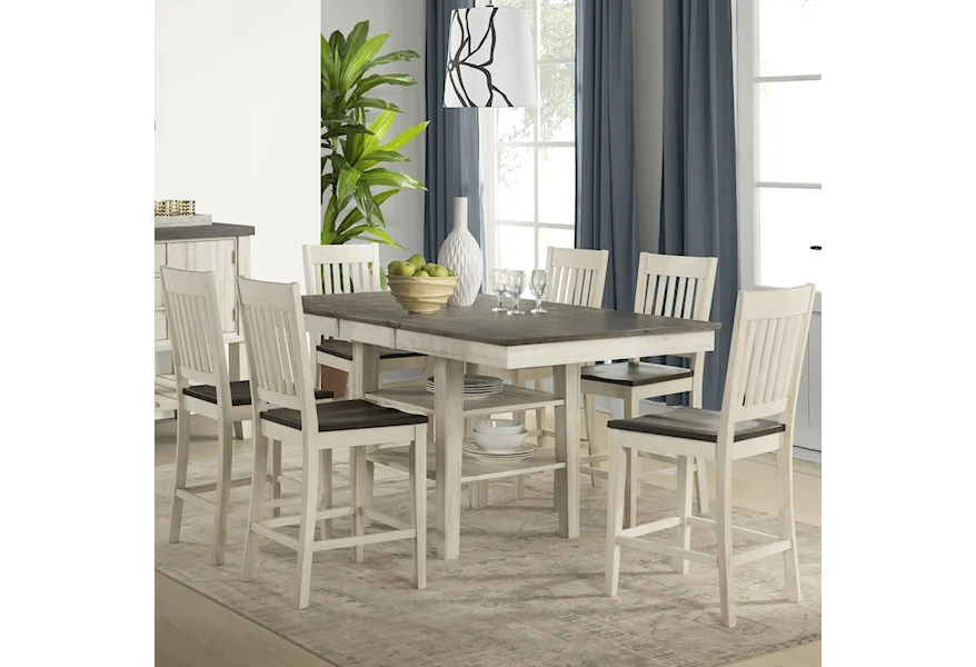Huron Transitional Pub Table and Chair Set by AAmerica at Esprit Decor Home Furnishings